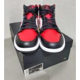 thumbnail image 2 of Ni - ke Air Jordan 1 Mid Shoes "Bred Toe" Black Fire Red White 554724-079 Mens Sz: 10.5, 2 of 5