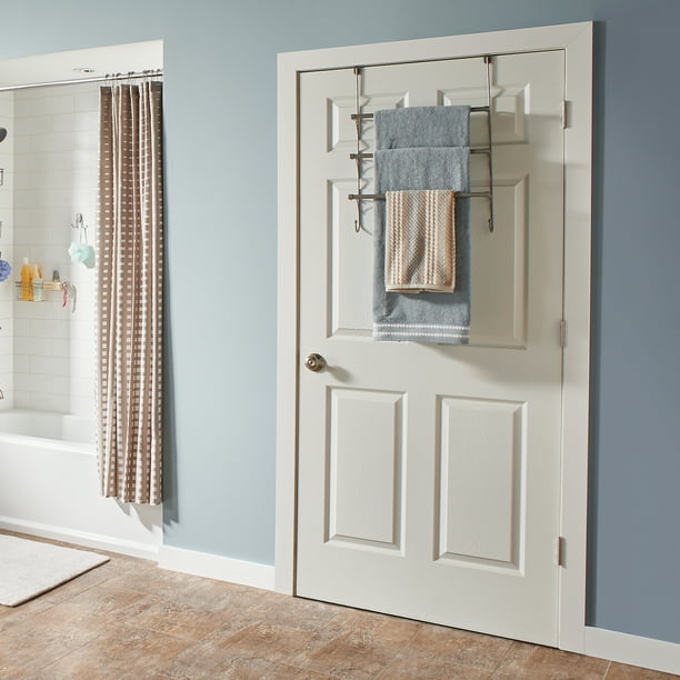 Mainstays over the Door Triple Towel Rack With 2 Hooks, Bathroom