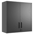 thumbnail image 2 of Hassch Wall Mounted Metal Cabinet with Lock, Tool Cabinet with Adjustable Shelf and 2 Doors, Storage Cabinet for Home Office, Garage, Warehouse, Black, 2 of 9
