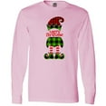 thumbnail image 3 of Inktastic Merry Christmas Elf in Red and Green Plaid Long Sleeve T-Shirt, 3 of 5