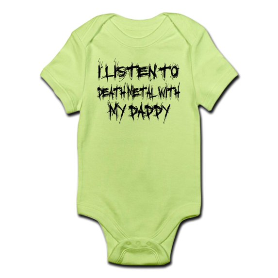 CafePress - Listen To Death Metal With Da Infant Bodysuit - Baby Light Bodysuit