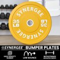 thumbnail image 2 of Synergee Color Bumper Plates Strength Conditioning Workouts Weightlifting 35lbs Single, 2 of 7
