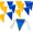 Blue+Yellow, variant on Multi-Purpose 105 FT Colored Triangle Warning Pennant Banner, Suitable for Construction, Traffic Marking and Decoration