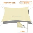 thumbnail image 1 of Sunshades Depot 13' x 15' 180GSM Sun Shade Sail Rectangle Permeable Canopy Tan Beige Customize Size Available Commercial For Patio Garden Preschool Kindergarten Playground Outdoor Facility Activities, 1 of 7