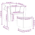 thumbnail image 4 of vidaXL Fauteuil d'Intérieur avec Repose-Pieds – Tissu Rouge Vin, 4 of 5