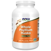 NOW Supplements, Whole Psyllium Husks, Non-GMO Project Verified, Soluble Fiber, 12-Ounce
