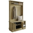 thumbnail image 4 of Castle Place Modern Hall Tree with Storage Cabinet, Light Oak, 4 of 11