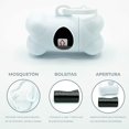 thumbnail image 4 of Dispensador de bolsas para excrementos de perros, soporte para bolsas para excrementos de mascotas con forma de hueso, accesorios para mascotas (blanco), 4 of 5