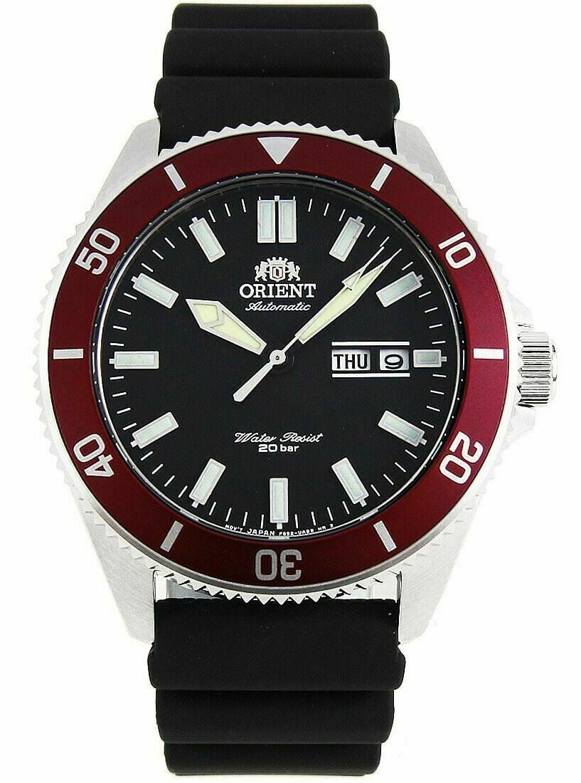 Orient Orient RAAA0011B Men's Kano Silicone Band Red Bezel Black