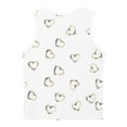thumbnail image 4 of LLYwey Tank Tops for Girls Crew Neck Cute Sleeveless Tops Hearts Print Athletic Workout Tanks for Toddler Kids Soft Cotton Tanks Camisole Undershirts, T-83, White, 8T, 4 of 6