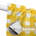 thumbnail image 2 of Yellow Plaid Kitchen Window Curtains, Swag Curtains Valance for Bedroom Living Room Bathroom, Watercolor Grid Checker Gingham Farmhouse Rod Pocket Window Curtain Block Drapes 2 Panels 28"x36", 2 of 9