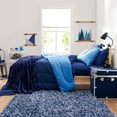 thumbnail image 4 of Dawn 7-Piece College Dorm Bedding Bundle in Blue and Navy, Twin XL Comforter Set, Sheets, Pad, Pillow & Blanket, Classic Blue Solids, 4 of 6