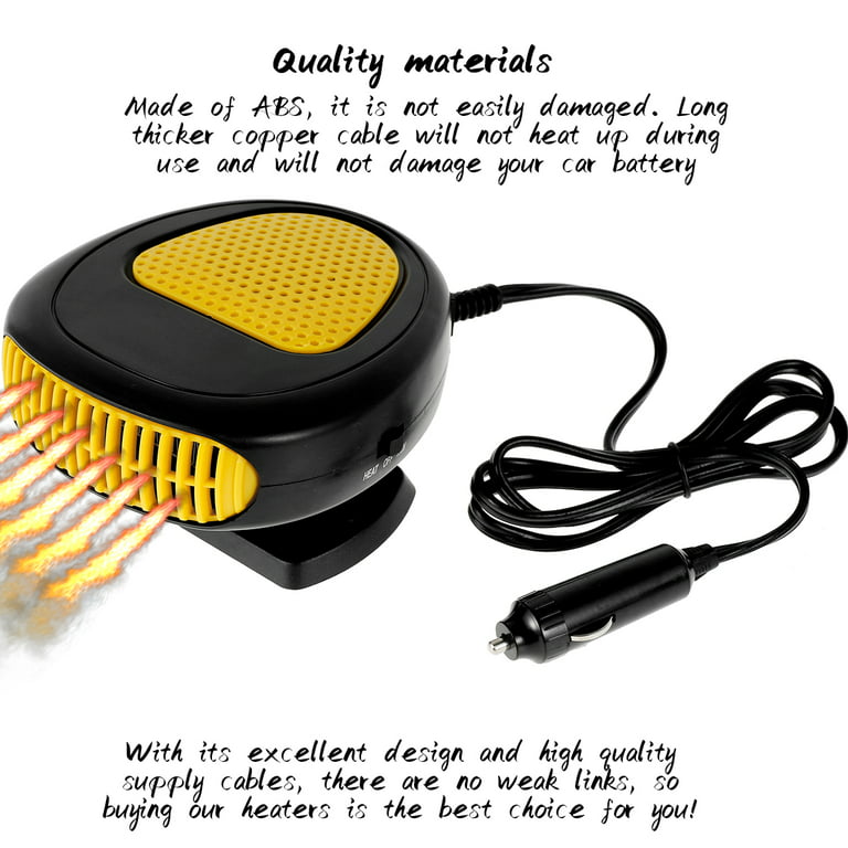 Eummy Car Heater 150W 12V Car Defogger Heater Fan Portable Car Defroster w/  2 in 1 Cooling & Heating Car Windshield Defogger Handheld Auto Windscreen  Defroster Auto Anti-Fog Heater 