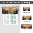 thumbnail image 6 of Deer Curtains Valances for Home Decor Moose Forest Sunset Country Rustic Wooden Background Thermal Insulated Room Darkening Curtain for Dinning Room 54 by 18 in, 1 Panel, 6 of 6