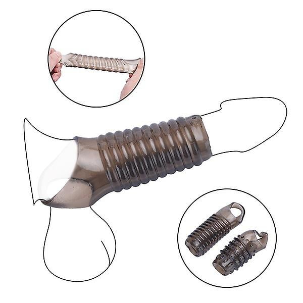 Silicona de seguridad Manga del pene Juguetes sexuales para hombres Retraso de la eyaculación Juguetes eróticos Bdsm Parejas Juegos para adultos Castidad Mujeres Sex Shop Juguetes (2 piezas) Banban ShuxiuWang 8390605089381