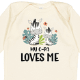 thumbnail image 4 of Inktastic Zebra My G-pa Loves Me Boys or Girls Long Sleeve Baby Bodysuit, 4 of 5