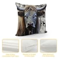 thumbnail image 4 of GOSMITH  Highland Cow Pillow Cases Cushion Covers Kids Highland Cattle Throw Pillow Covers   Soft Leopard Print Decorative Throw Pillowcases forWood Grain Grey Brown Cushion Cases, 4 of 5