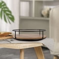 thumbnail image 6 of HERFIER Wooden Base Rotating Turntable Organizer for Cabinet Pantry Dining Table 9.04x9.04x2.36in, 6 of 8