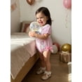 thumbnail image 5 of Cenuakty Baby Girls Romper, Short Sleeve Doll Collar Stripes Embroidery Goose Infant Bodysuit Birthday Summer Clothes, 5 of 9