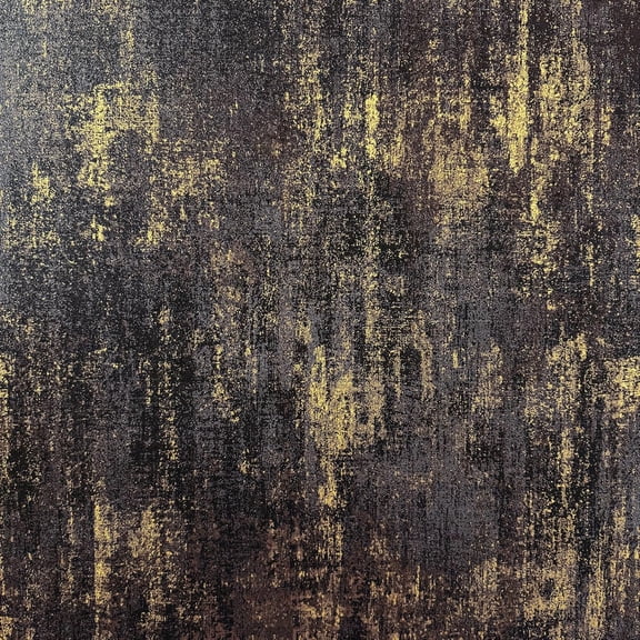 Vintage Metallic Industrial Self Adhesive Peel And Stick Concrete Wallpaper Roll 17.3 In X 120 In Black Gold