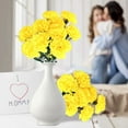 thumbnail image 2 of Lilixerw Artificial Flowers Silk Peony Flower Bouquet in Vase,Floral Arrangement Living Room Decoration,Table Decorations for Festival,Mother's Day,Yellow, 2 of 6
