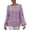 Purple, variant on Vedolay Pullover Sweaters for Women Long Sleeve Pullover Striped Plus Size Knitted Sweaters Tops Brown,M