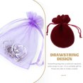 thumbnail image 4 of USHOBE 20Pcs Goodies Bag Dark Red Velvet Drawstring Pouches for Cookie Makers, 4 of 8