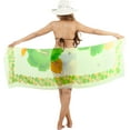 thumbnail image 2 of HAPPY BAY Women's High Waist Tie Sarongs Short Cover Ups One Size Ivory, Hibiscus, 2 of 5