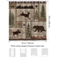 thumbnail image 6 of Rustic Cabin Shower Curtain, Farmhouse Woodland Bear Deer Country Bathroom Decor 72x78 Inch Polyester Fabric Waterproof Bath Curtain with 12 Hooks, 6 of 7