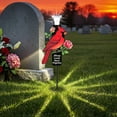 thumbnail image 7 of Solar Cardinal Memorial Stake with LED Light, Metal Cemetery Decoration, Sympathy Outdoor Grave Marker for Loss of Loved Ones, 7 of 7