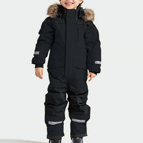 Kids One Piece Snowsuit Overalls Ski Suits Jackets Coats Jumpsuits for Boys Girls Waterproof Winter Outdoor Snowboard