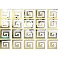 thumbnail image 1 of 10 Piezas Pegatinas de Pared de Espejo Acrílico Extraíbles DIY 3D Autoadhesivas Marco de TV Azulejo Ventana Espejo Fondo Decoración Tamaño Pequeño (Oro), 1 of 5