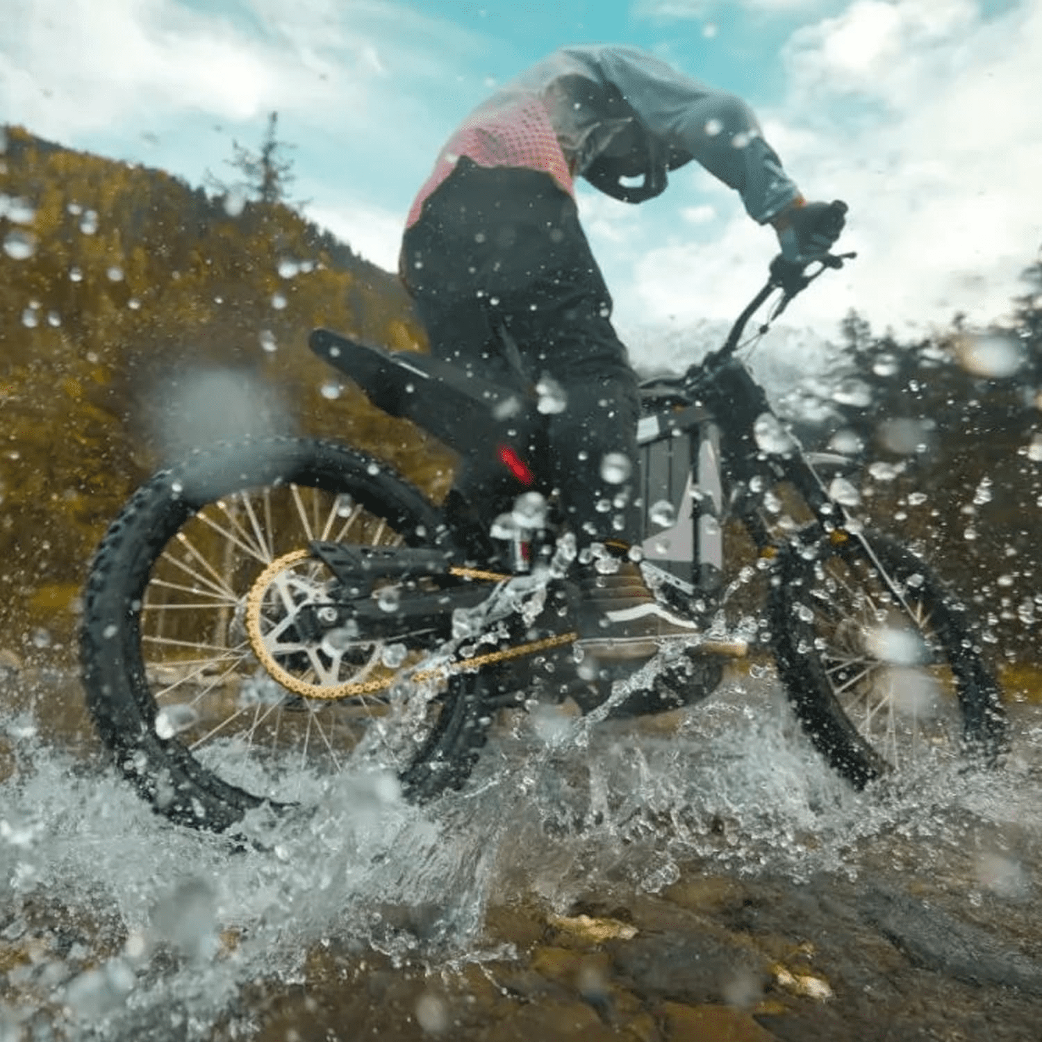 HEZZO 72v 8000W Brushless Motor Middrive Ebike Rerode R1 Electric Dirt Bike 35Ah Off Road Electric Motorcycle 440NM E Moto 53MPH 75 Miles Long Range Full Shock Absorption