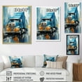 thumbnail image 4 of Designart "Tranquil Blue Large Truck I" Truck Floater Framed Wall Art Living Room, 4 of 5