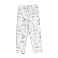 thumbnail image 4 of Goofa Rabbit Eating Printed Soft Pajama Pants for Women, Wide Leg Comfy Casual Lounge Yoga Pants-Small, 4 of 9
