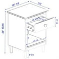 thumbnail image 5 of Walker Edison BR1DNSWH Table de Chevet Moderne 1 Tiroir - Blanc, 5 of 5