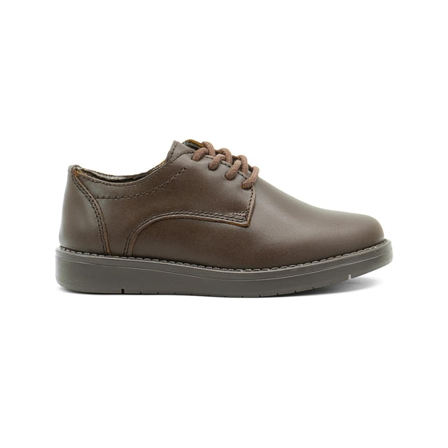 Zapato Chabelo Escolar Para Niño Antiderrapante Piel 22-26 cafe 25.5