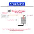 thumbnail image 2 of DC 4-100V Medidor corriente voltaje del automóvil Panel detector dos cables () Rojo, 2 of 8