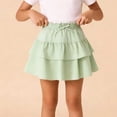 thumbnail image 7 of ZGRBOU Girls Ruffle Tiered Mini Skirt Stretchy Drawstring High Waist Flowy Skirts Summer Tennis Golf Skorts 4-15 Years, 7 of 7