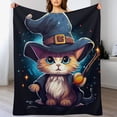 thumbnail image 3 of MDO Cartoon Wi-za-rd of oz Throw Blanket 50"X40" Flannel Plush Soft Warm Blankets for Gift Sofa Chair Bed Office, 3 of 6