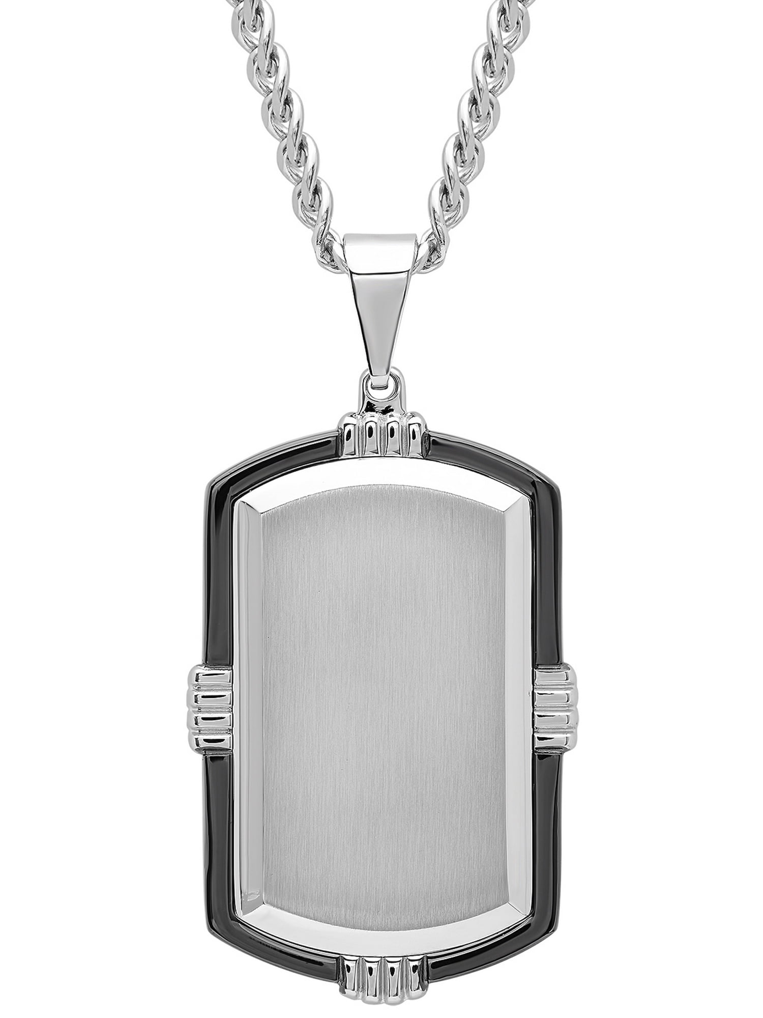 Brilliance Fine Jewelry Mens Stainless Steel Dog Tag Pendant Necklace