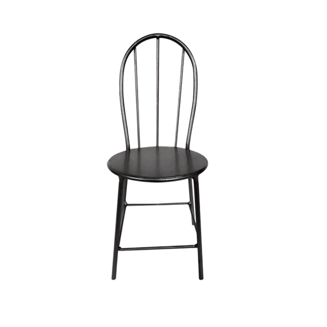 Silla de Comedor de Metal en Miniatura CUTICAT Decorión Del Hogar Negro Casa de Muñecas