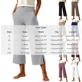 thumbnail image 2 of Htrmlpk Women Yoga Pants Elastic Waist Cropped Trousers Athletic Workout Running Jogging Pants with Pocket, 2 of 7