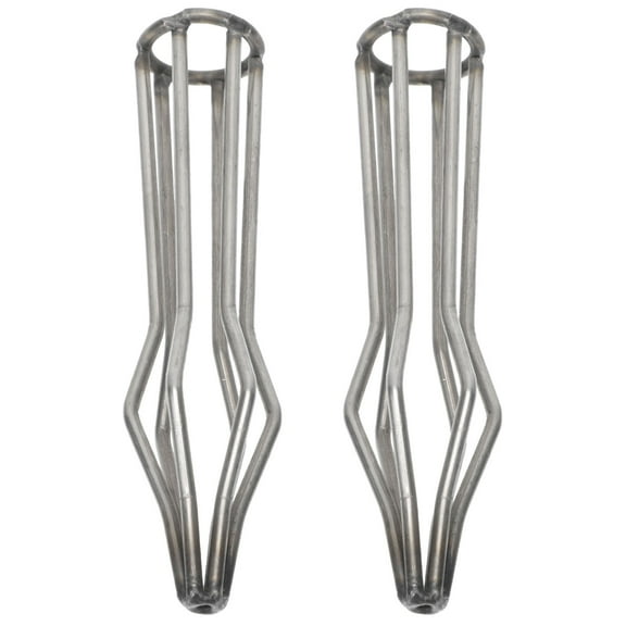 COOPHYA 2Pcs Vertical Bbq Chicken Roaster Rack 11X2.4CM For Grilling Shops Silver