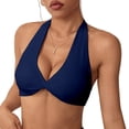 thumbnail image 4 of Sports Bra Women's Halter Twist Front Wireless Breathable Stretch Support Bra for Yoga Fitness Beach Daily Casual Layering, 4 of 4