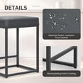 thumbnail image 6 of Sophia & William 24" Bar Stool Counter Height Bar Stools with Footrest, Set of 2, Gray, 6 of 6