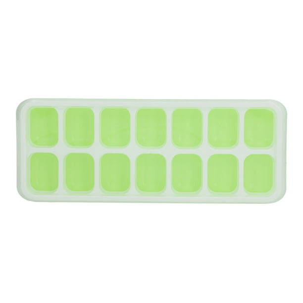 Molde de Bandeja de Hielo ANGGREK Bandeja de Cubitos de Hielo Flexible Con Tapa Extraíble 9.8x3.7x1.2in