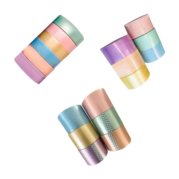 Cintas adhesivas de colores para rodar, manualidades, juegos de fiesta, juguetes sensoriales para adultos 18 piezas 36 48 72 cm