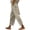 Khaki, variant on Wutalume Women's High Waist Linen Wide Leg Pants, Loose Casual Trousers with Slimming Effect for Summer, Breathable Lightweight,Ideal for Beach and City,Army Green L