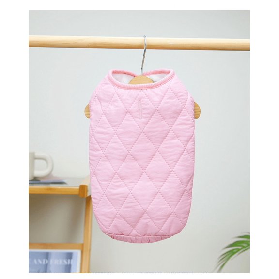 Yidarton 2022 Autumn And Winter New Dog Clothing NisI Cotton Leisure Warm Vest Small Dog Pet Clothes pink
